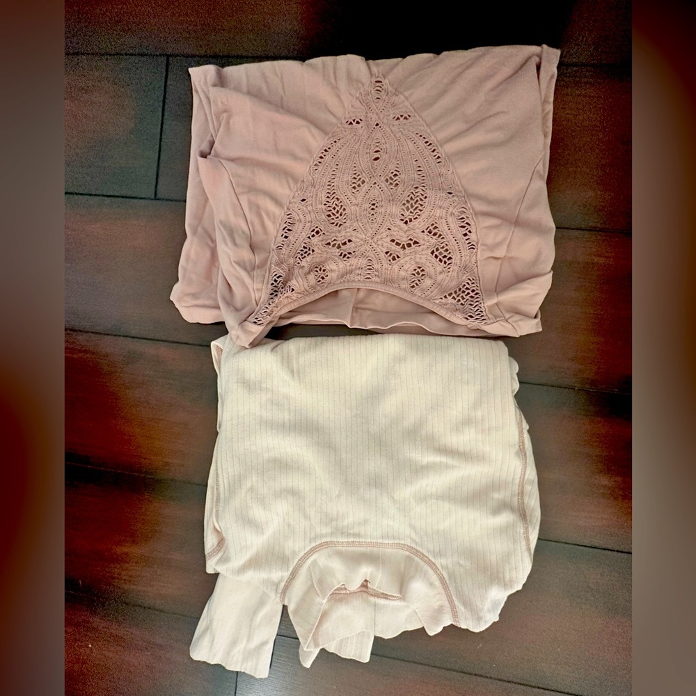 2 free people shirts. Both for the price of $18. One shirt for $10